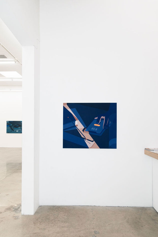 Installation view of Adrian Kay Wong's painting Alarm in the gallery