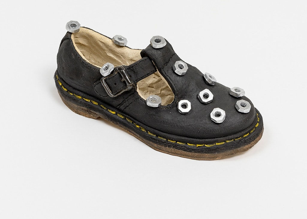 Didi Rojas sculpture of Ceramic Mary Jane w Nuts