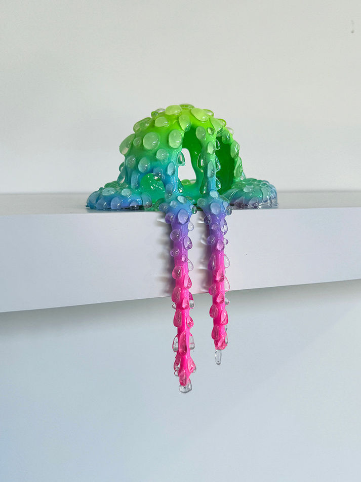 abstract brightly colored dripping sculpture by Dan Lam