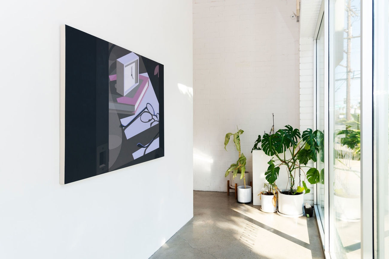 Installation view of Adrian Kay Wong's painting Nightstand in the gallery