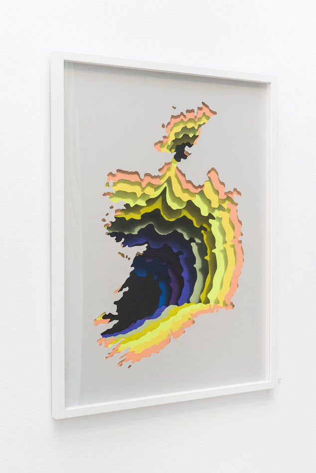 1010 abstract painting yellow and purple