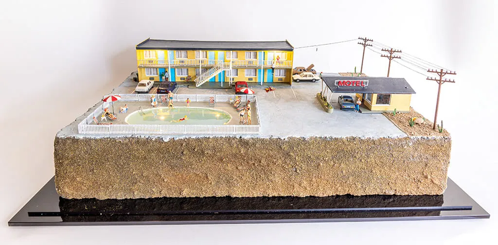 full view of artwork without glass case