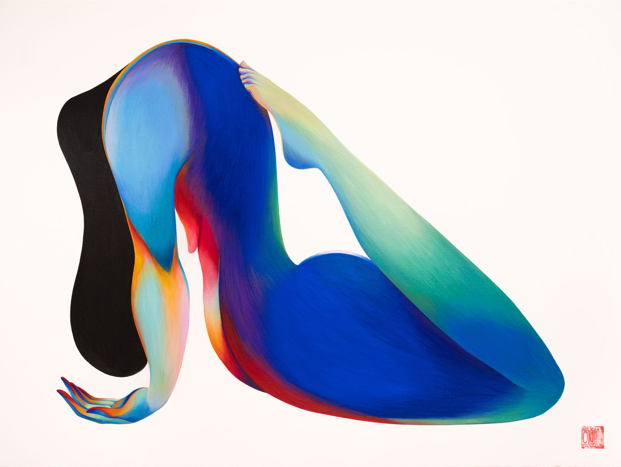 Painting of an abstract figure of a woman by Hanna Lee Joshi.