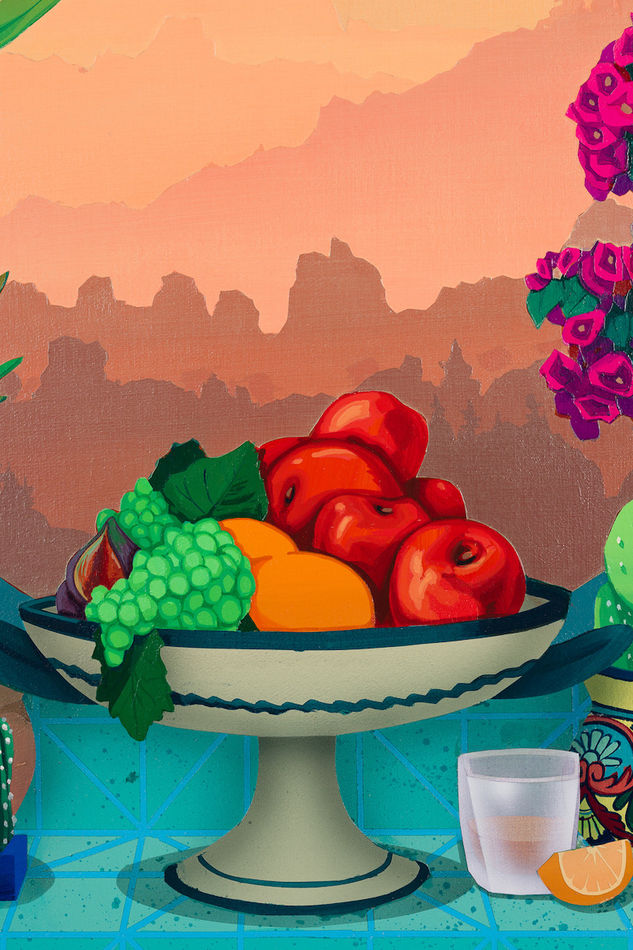 detail shot of painting