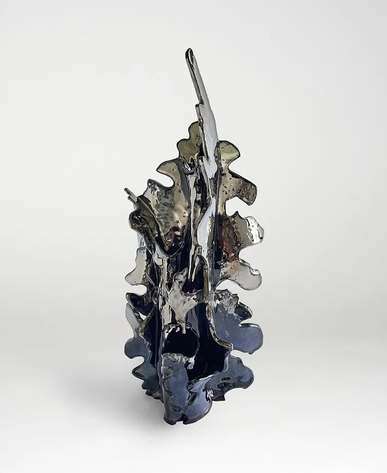 Courtney Krings sculptural vase made to look like leafs