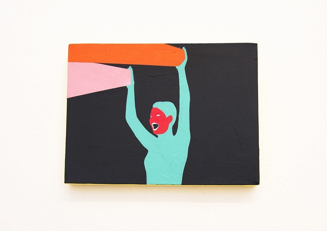 Mario Wagner colorful painting of figure