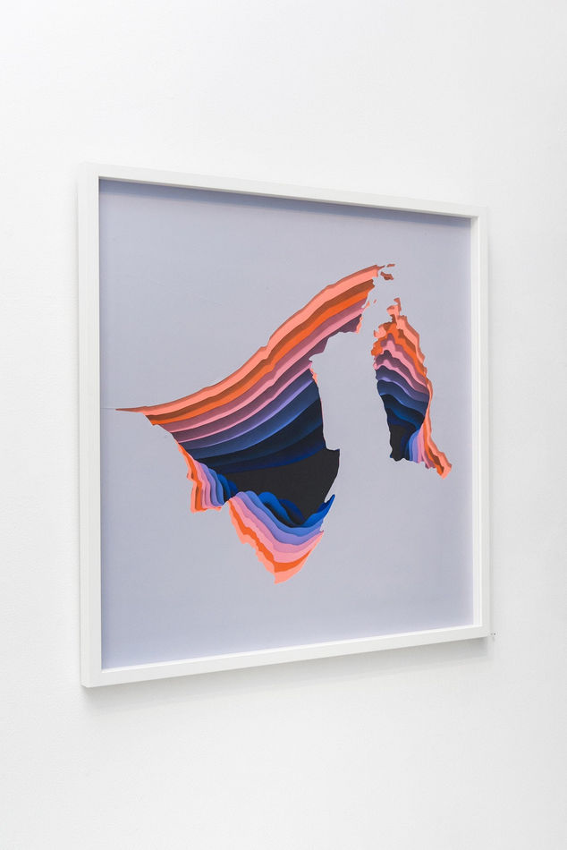 1010 abstract painting orange and purple