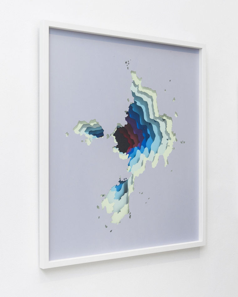 1010 abstract painting yellow and blue