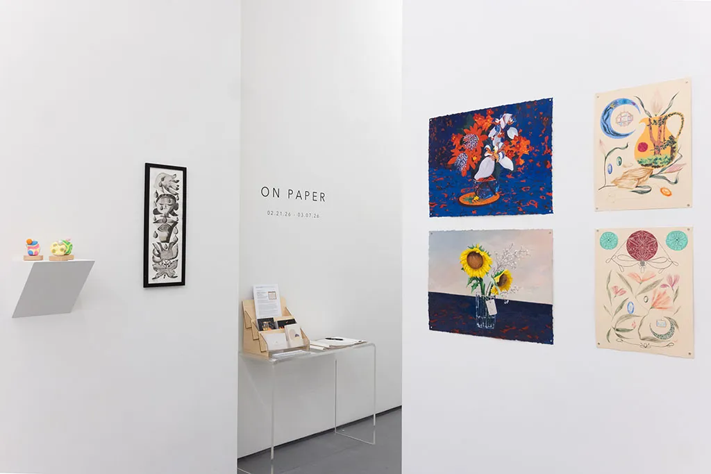 Install photo of On Paper group exhibition