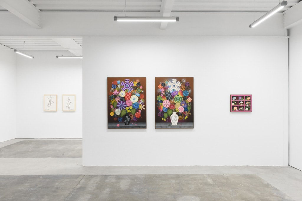 Install image of Sweet Bountiful Life. From left to right is 