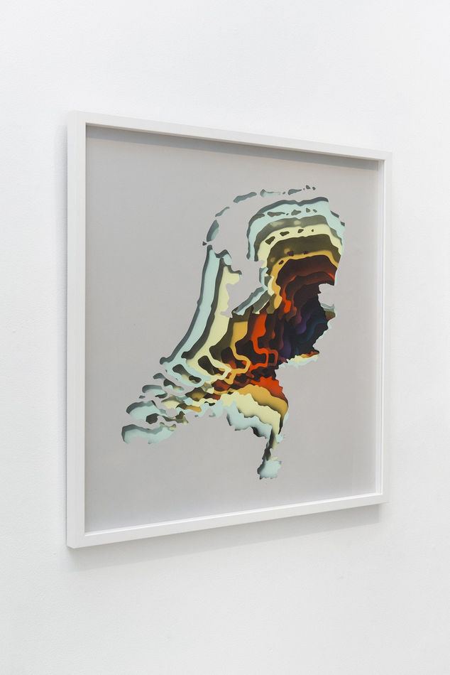 1010 abstract painting blue and orange