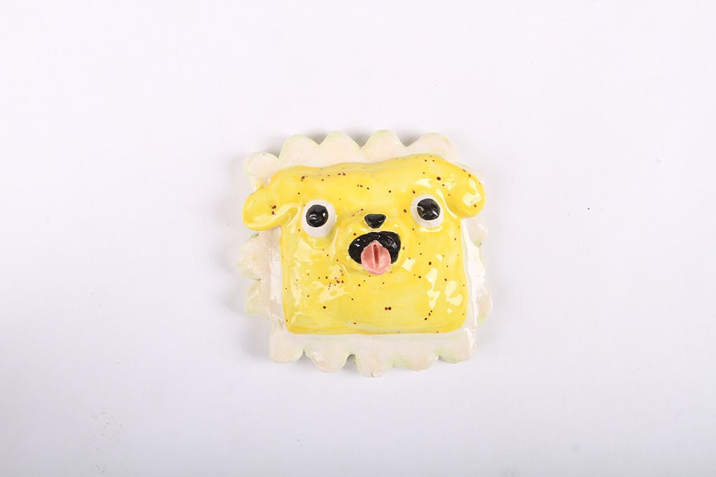 Katie Kimmel, Stamp (yellow dog), 2020