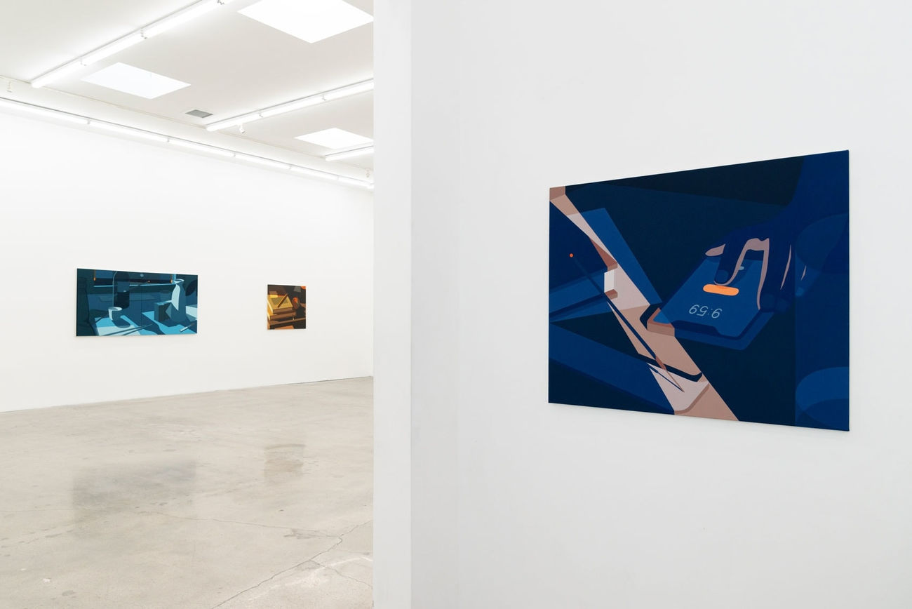 Installation view of Adrian Kay Wong's painting Alarm in the gallery