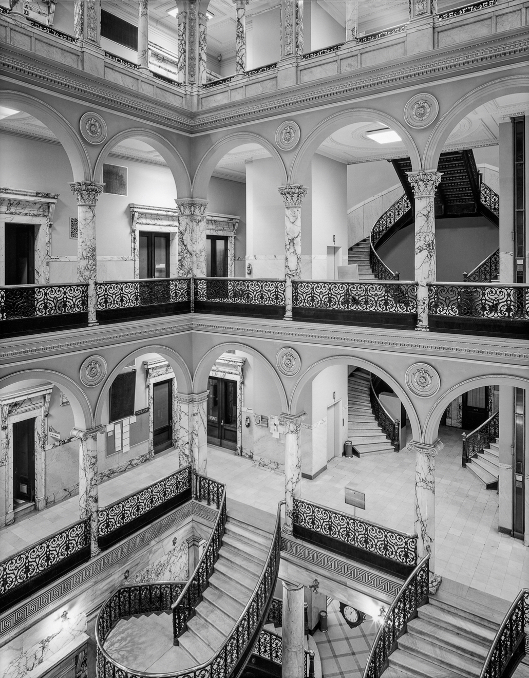 Stairwell, Old Monroe County Courthouse, Rochester, NY, 1977