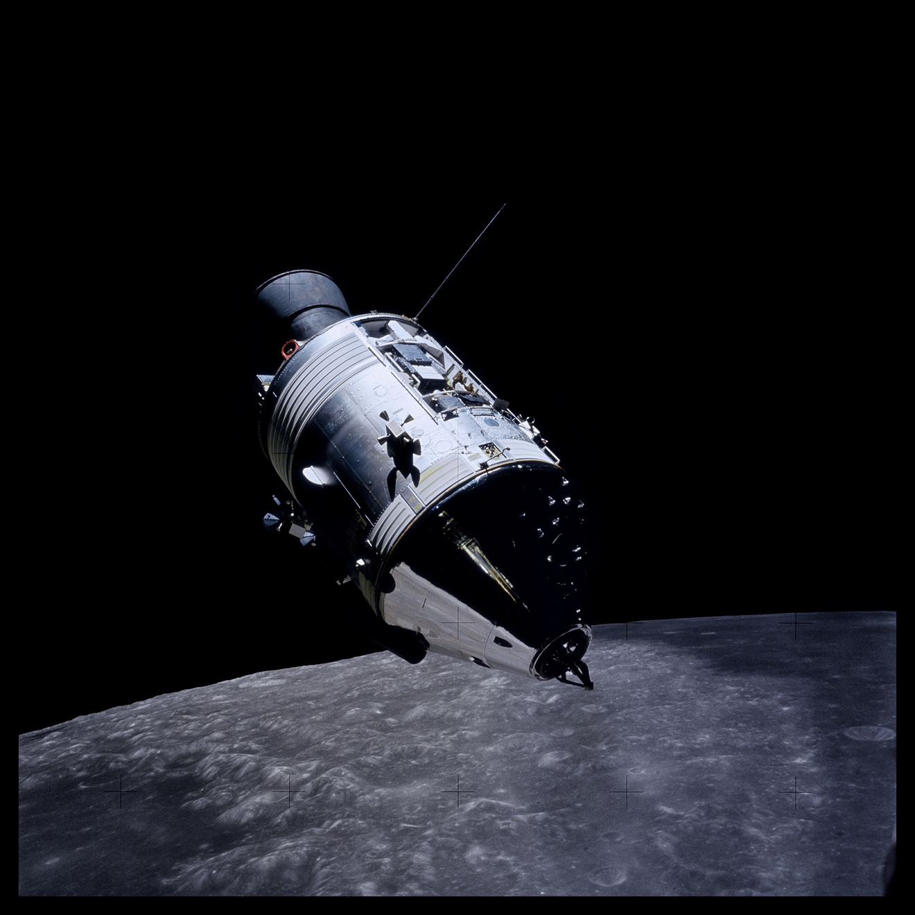 Command Module America From Lunar Module Challenger;, Photographed by Harrison Schmitt, Apollo 17, December 7-19, 1972