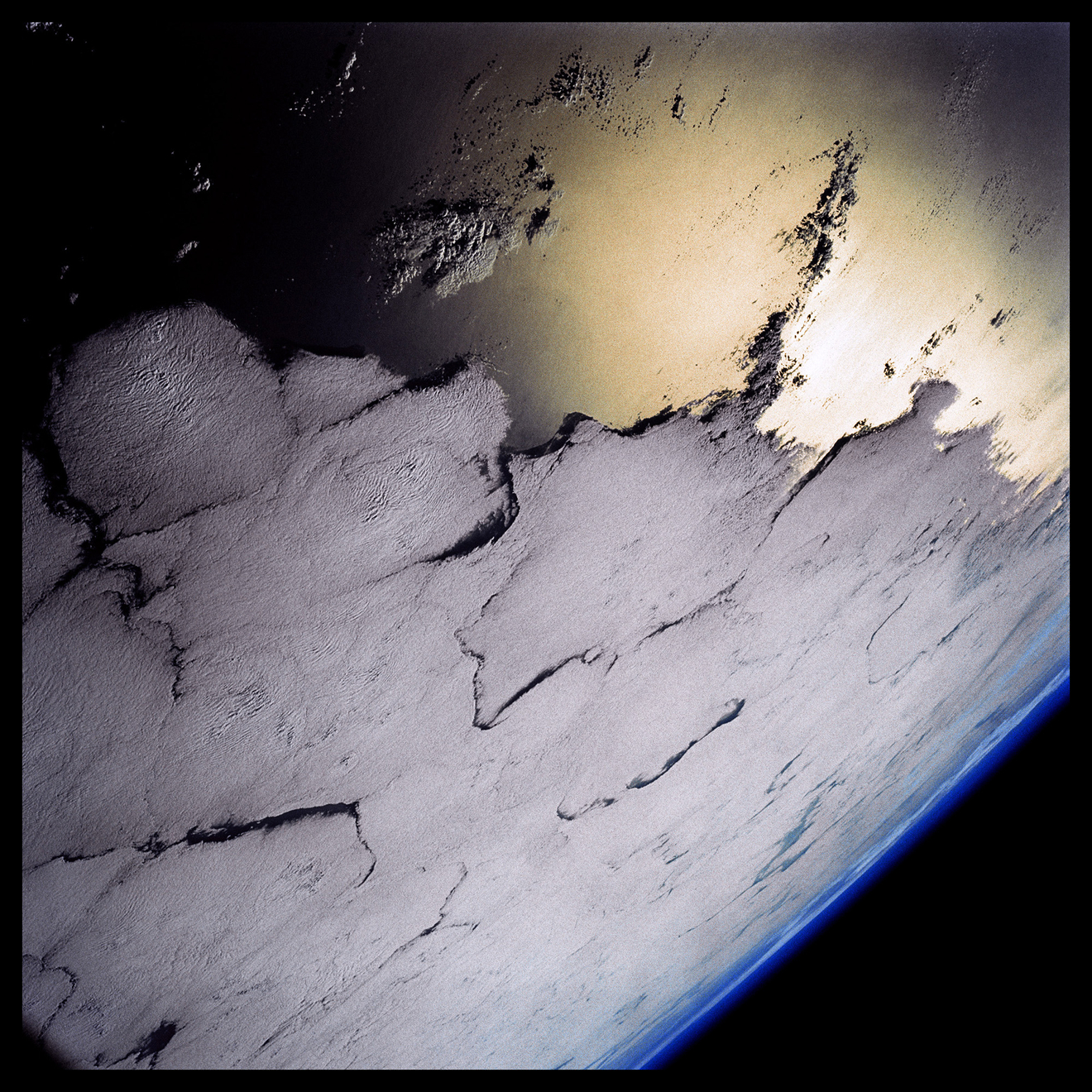 Stratocumulus Clouds 4,000 feet Above the Pacific Ocean;, Attributed to Ronald Evans, Apollo 17, December 7-19, 1972