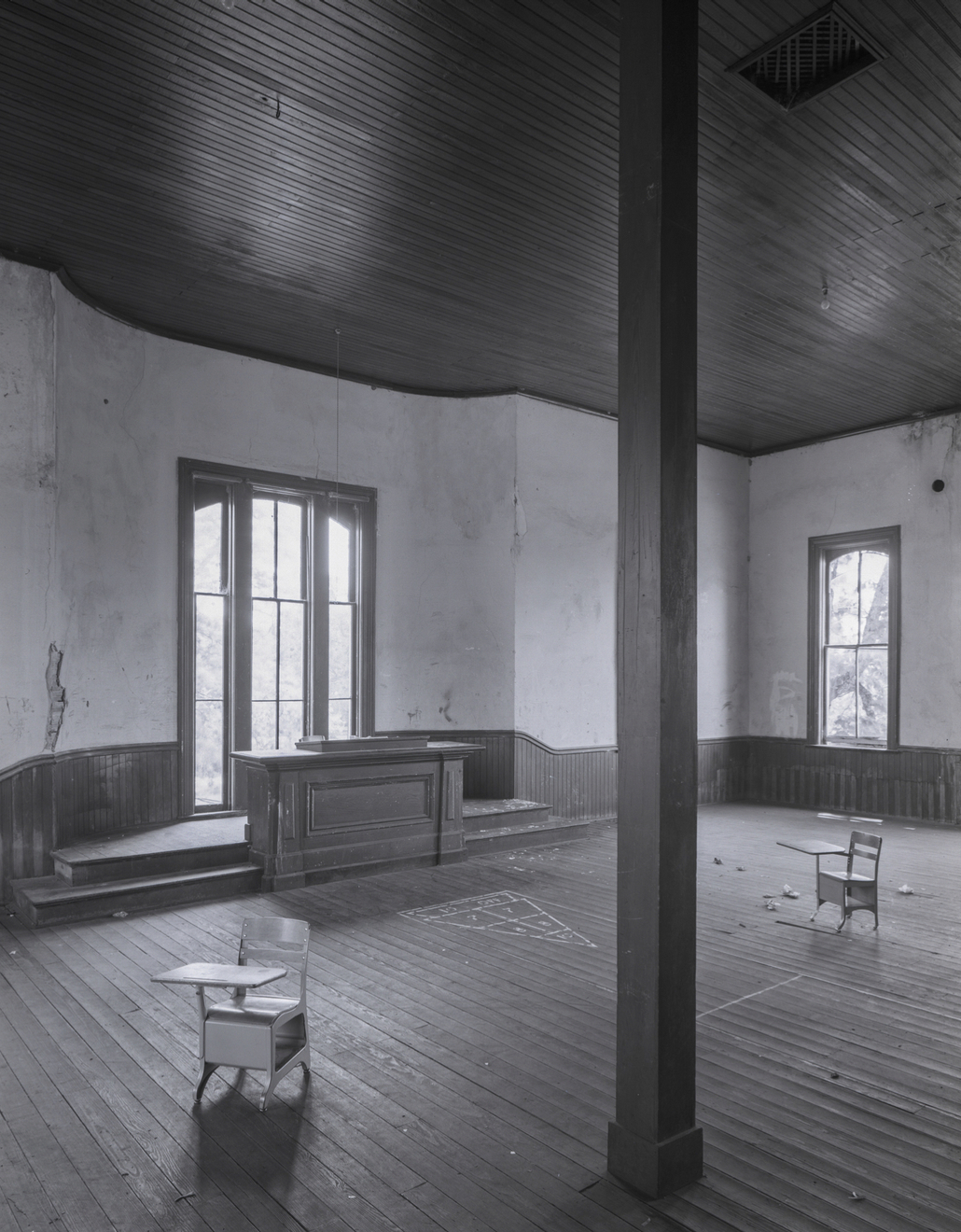 Courtroom, Now A School Room, Old Hempstead County Courthouse, AR4, Washington, AR, 1976