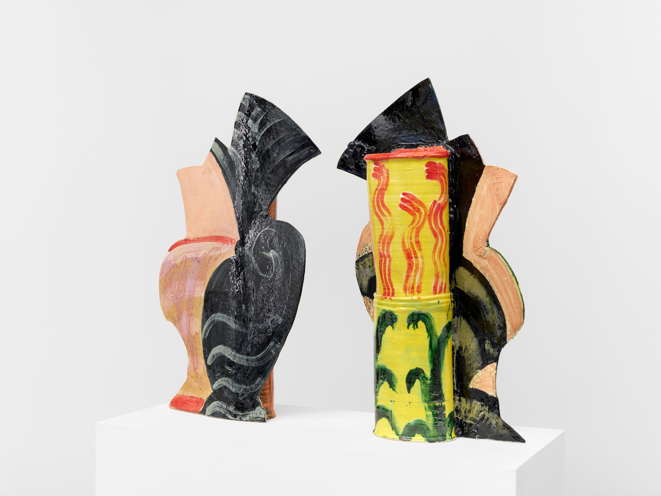 Betty Woodman, Egyptian Mirror Image Vases, 1999