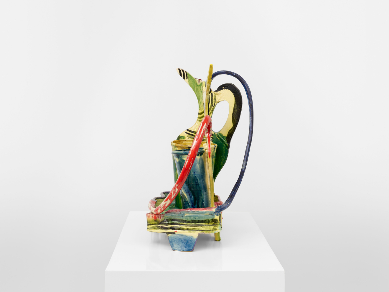 Betty Woodman, Oribe Tray: Montelupo Pitcher, 1988