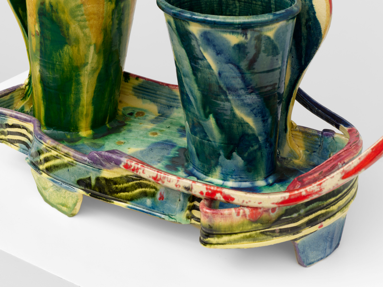 Betty Woodman, Oribe Tray: Montelupo Pitcher, 1988