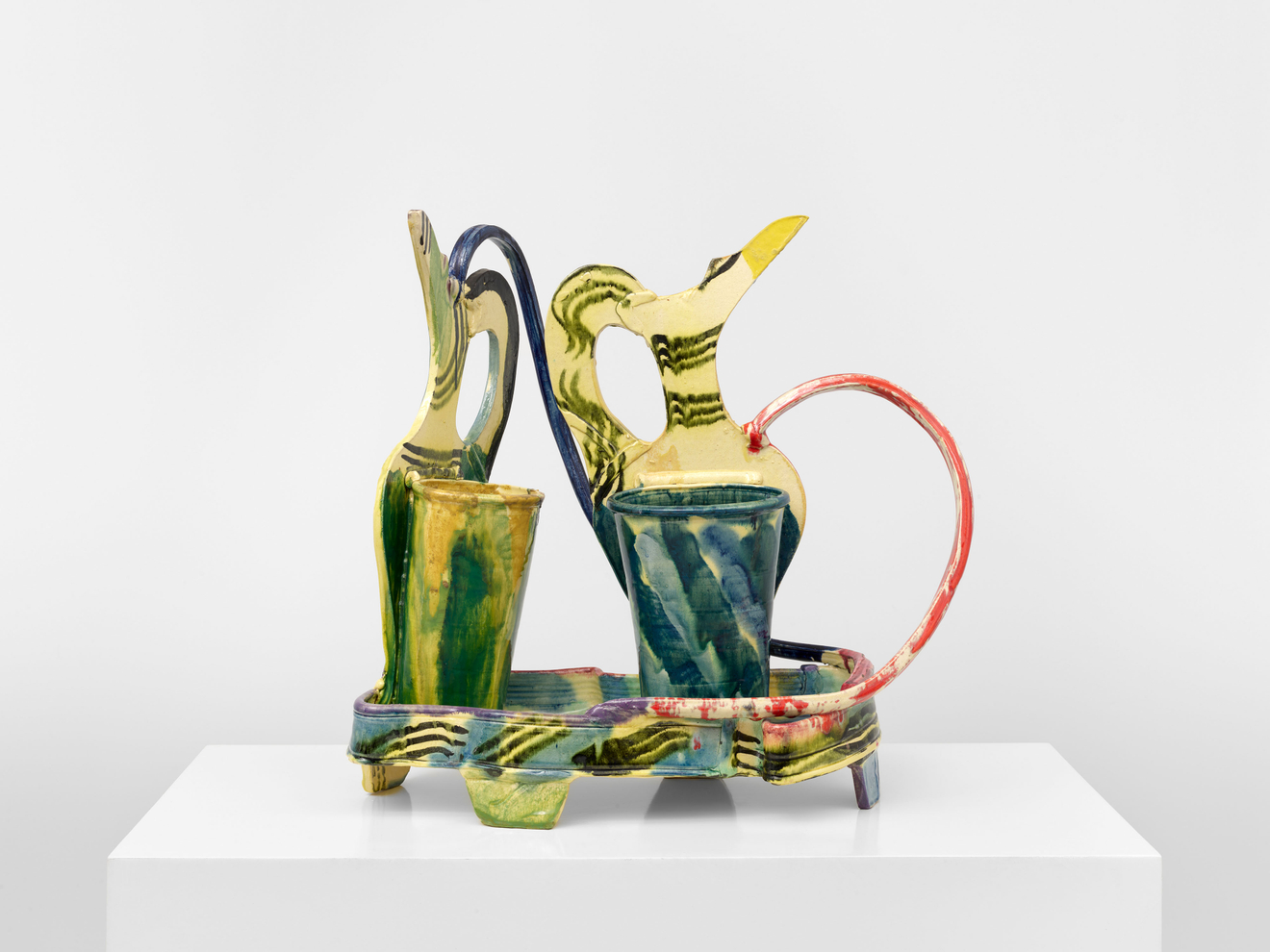 Betty Woodman, Oribe Tray: Montelupo Pitcher, 1988