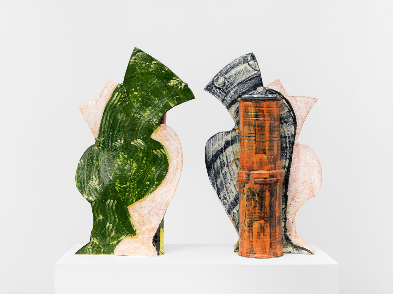Betty Woodman, Egyptian Mirror Image Vases, 1999