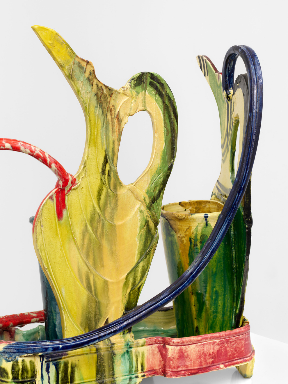 Betty Woodman, Oribe Tray: Montelupo Pitcher, 1988