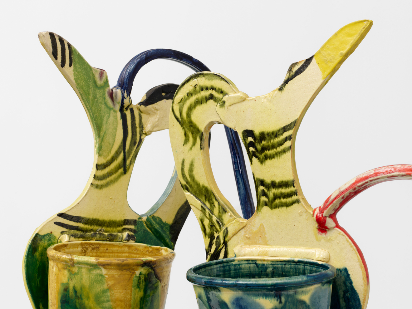 Betty Woodman, Oribe Tray: Montelupo Pitcher, 1988