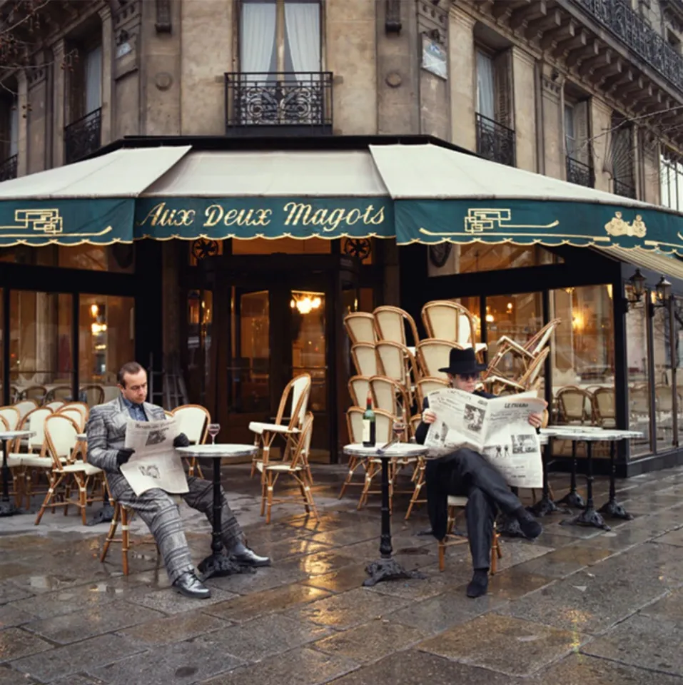 Terry O'Neill, Elton John with Bernie Taupin, 1980