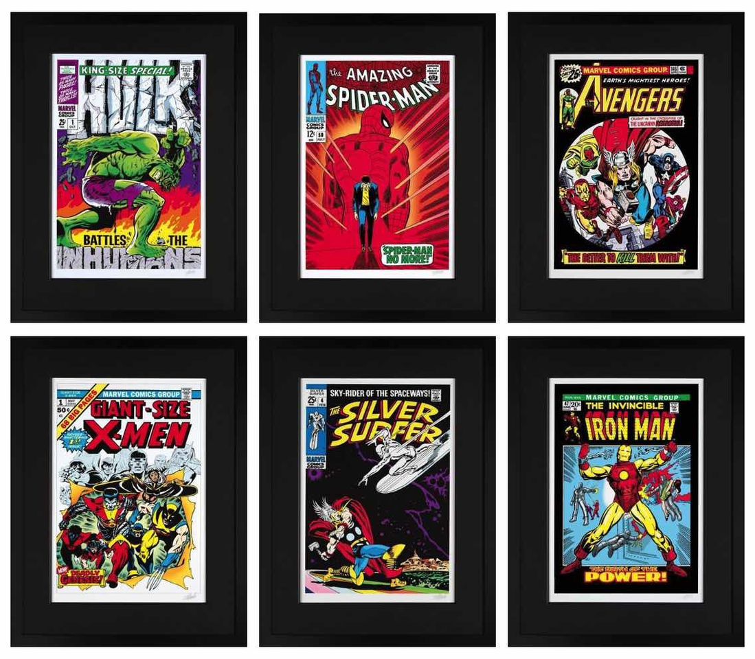 Stan Lee - Marvel, Set of 6 (paper), framed, 1st Edition CALL FOR PRICE, 2013