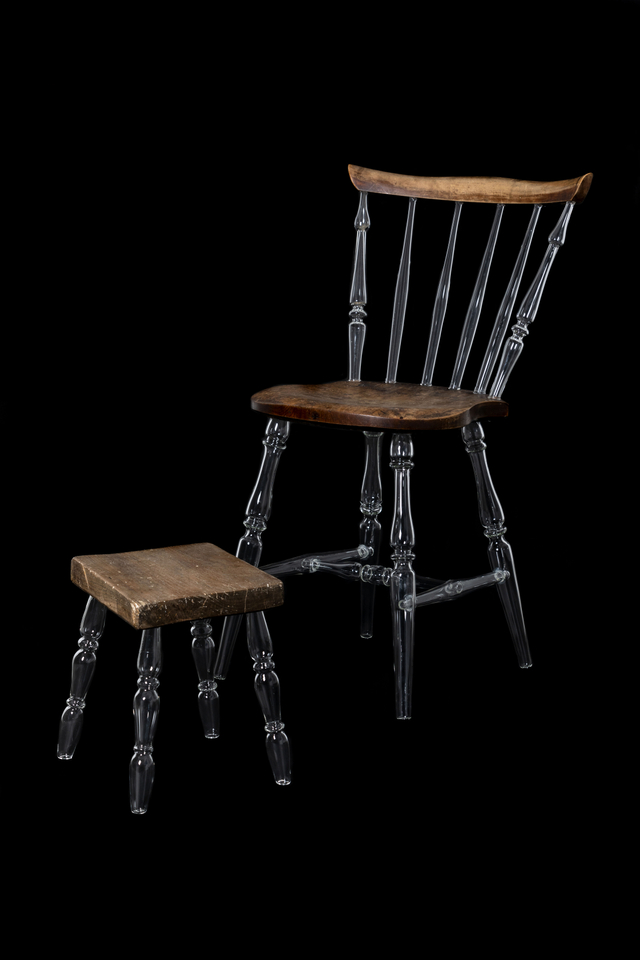 Caroline Broadhead, Chair with Glass Legs, 2019