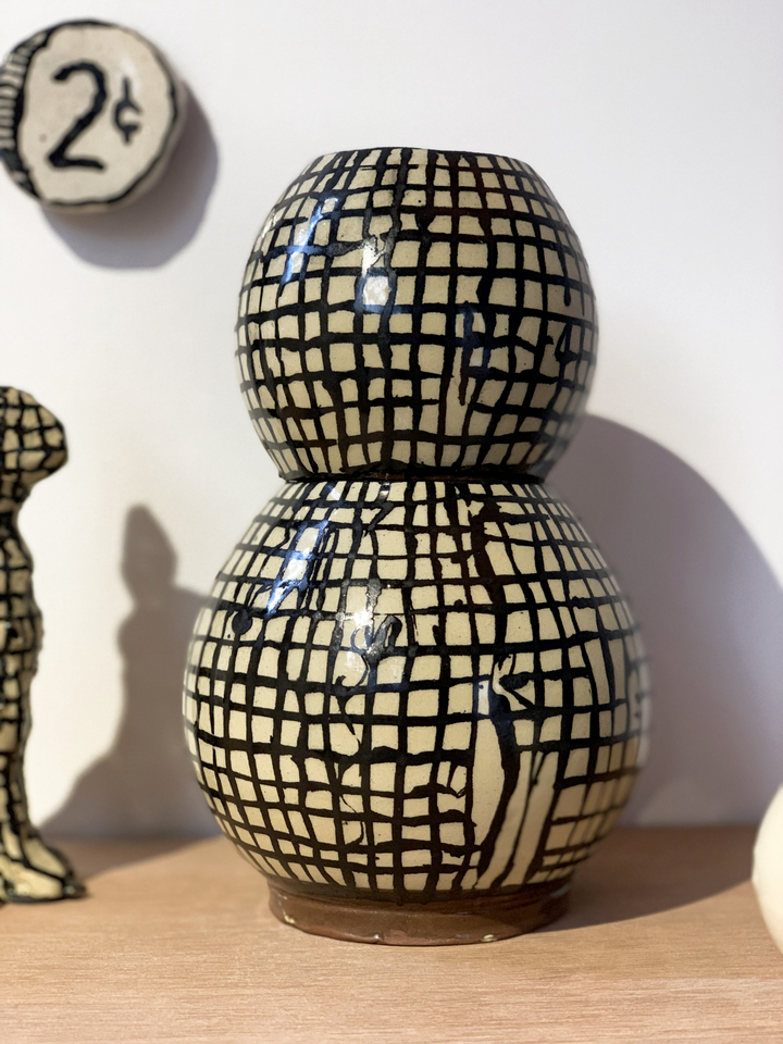 Martin Poppelwell, Grid Sphere Stack (small globe), 2016-17