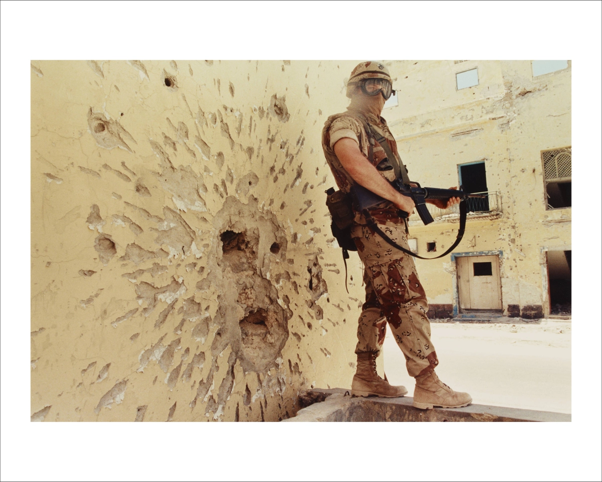 Dan Eldon, A Marine Stands Guard, 1993