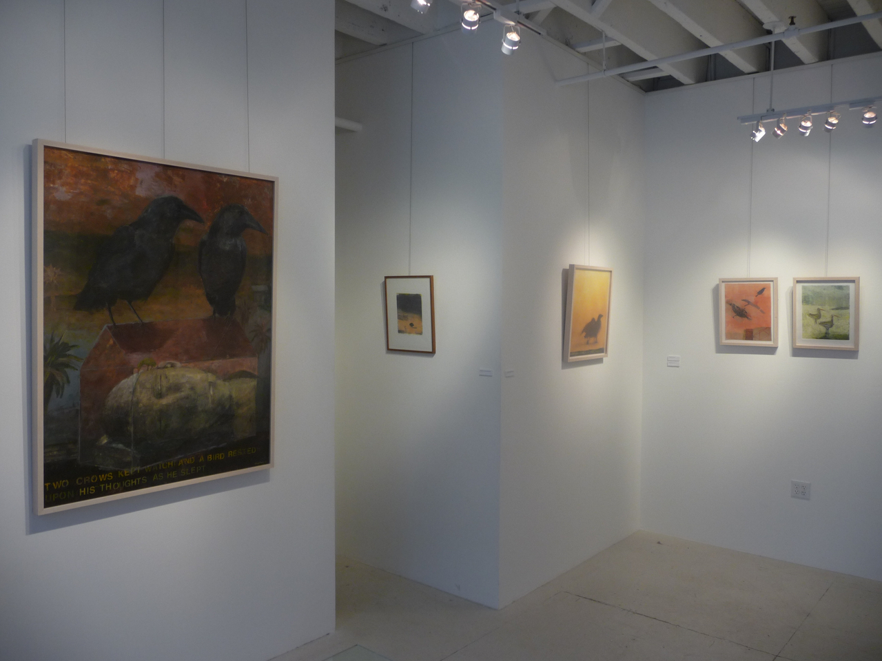 Installation view, Malcolm Moran: A Bird Rested Upon His Thoughts at 571 Projects, NYC