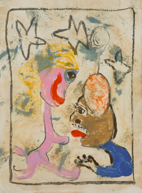 Dusty Boynton #5 2020 mixed media monoprint 30 x 22.5 in.