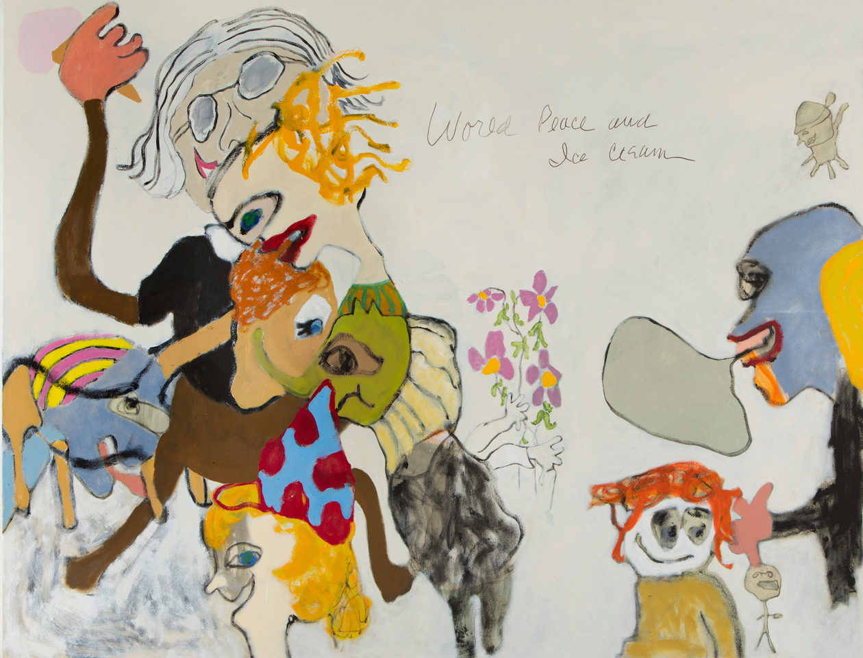 Dusty Boynton World Peace and Ice Cream 2020 oil on canvas 60 x 78.25 in.