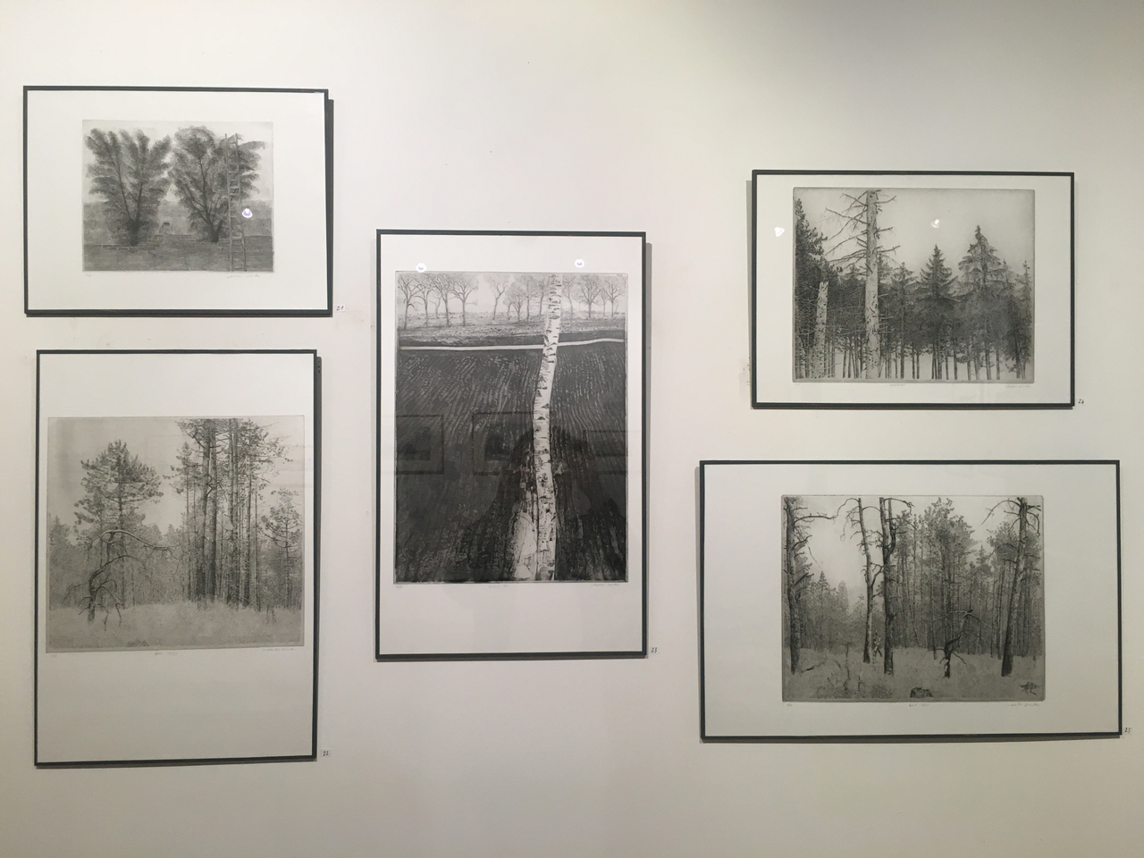 Vue de l'exposition Charles Donker, 50 ans de gravure