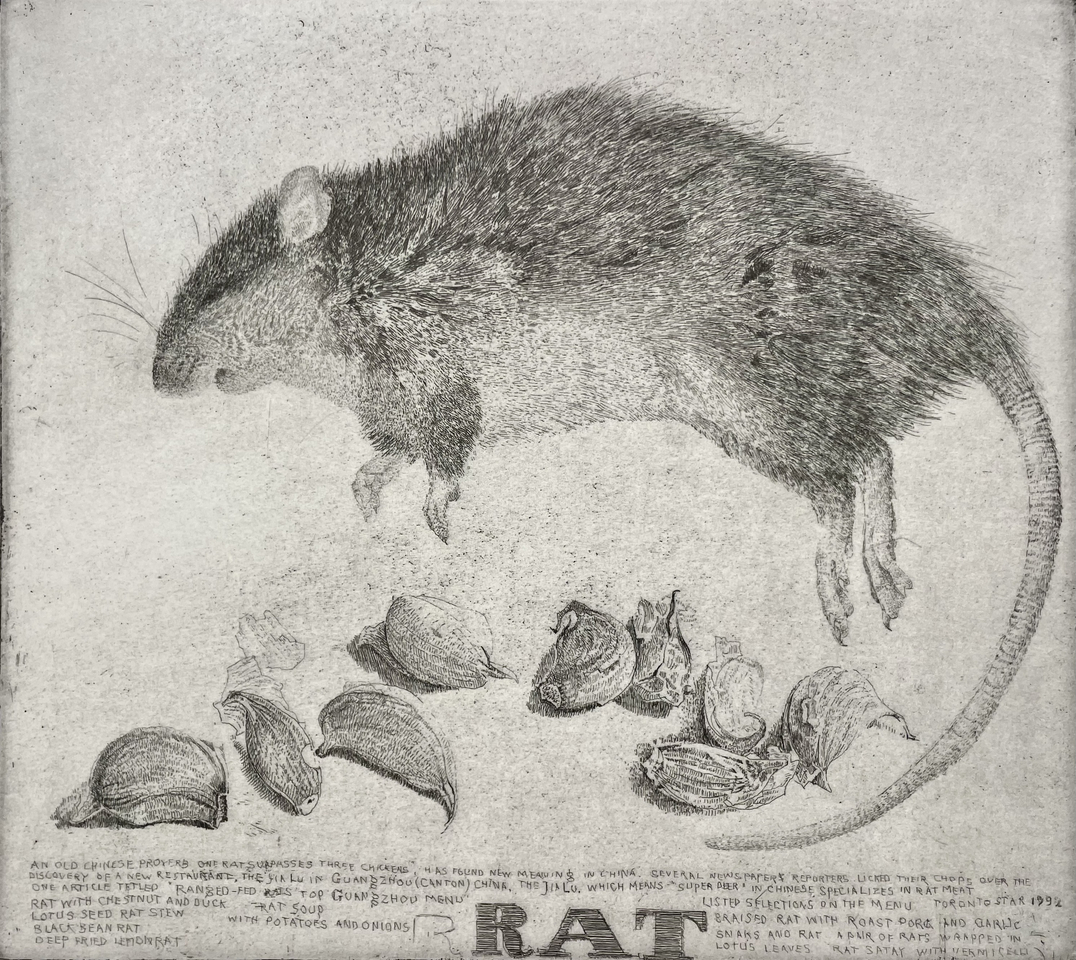 Charles Donker, Rat met staart en knoflook I, 2007-2009
