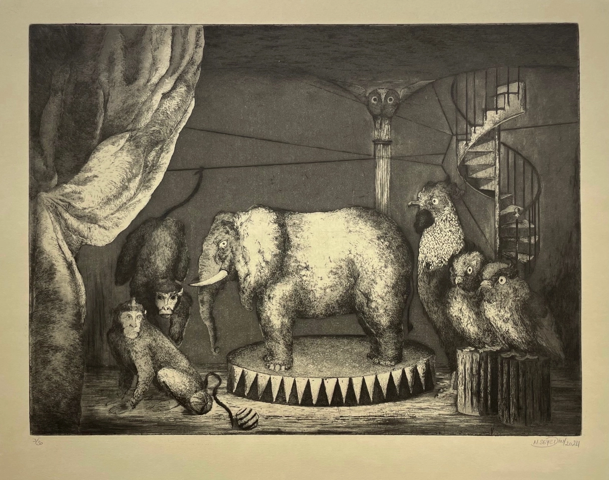 Marjan Seyedin, L'Odyssée de l'éléphant I, 2024