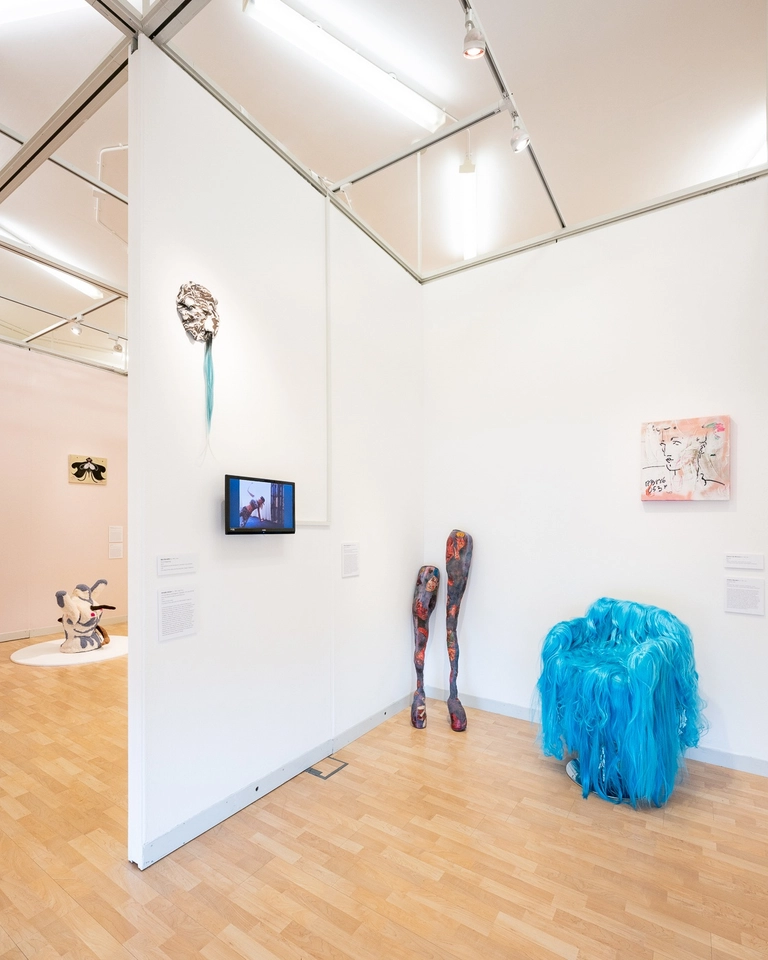 Left to right: Anna Perach, Rithika Pandey, Bea Bonafini, Amalia Ulman, Athena Papadopoulos, Lindsey Mendick and France-Lise McGurn.