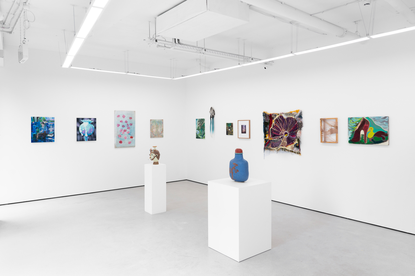 Neil Haas, Jane Hayes Greenwood, Emily Avery Crow, Qian Qian, Minyoung Choi, Bea Bonafini, James Owens, Mary Herbert, Emily Moore, Enam Gbewonyo and Grant Foster with Marlene Steyn and Renee So sculptures in foreground