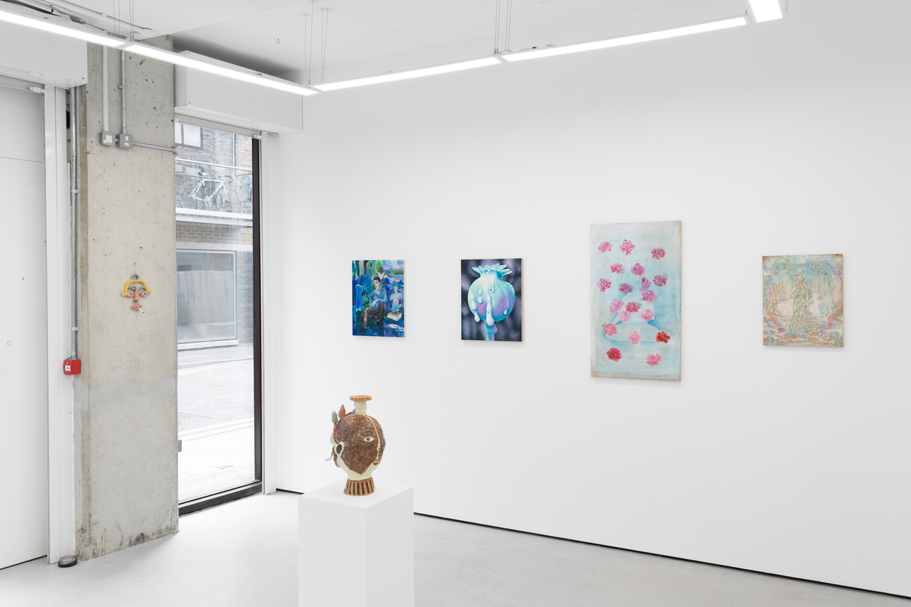Neil Haas, Jane Hayes Greenwood, Emily Avery Crow and Qian Qian with Marlene Steyn sculpture in foreground