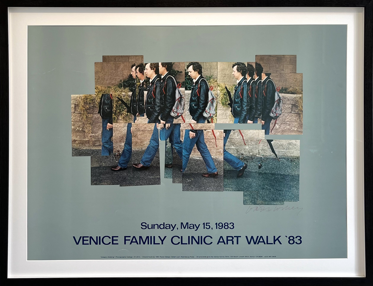 David Hockney, Hand-Signed Venice Family Clinic Art Walk Poster, 1983