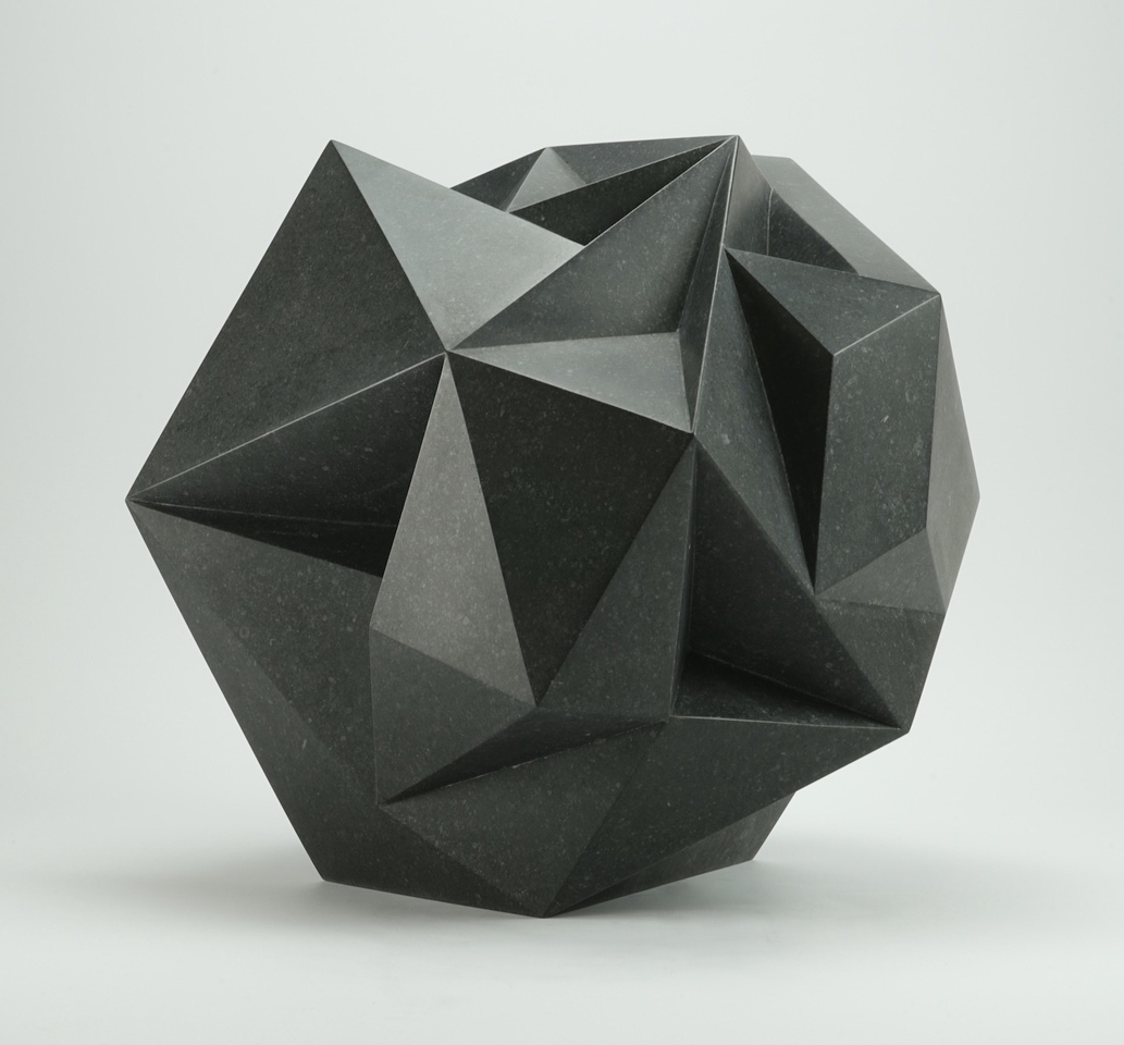 Richard Perry Blackbird 2021 Blue Irish Limestone 35 x 35 x 35 cm