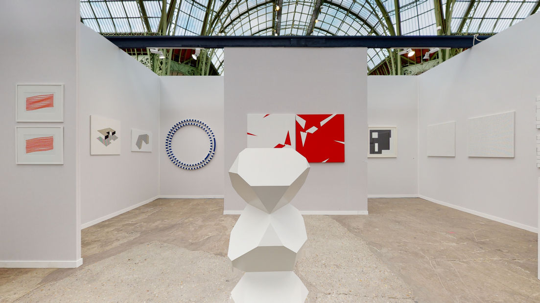 Norman Dilworth + Olivier Petiteau + Gerhard Doehler + Vera Molnar + Aurelie Nemours + Ode Bertrand @ Art Paris art fair 2020 - Grand-Palais