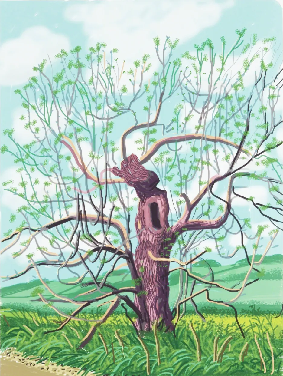 Buy or sell David Hockney, The Arrival of Spring in Woldgate, East Yorkshire, 18 May 2011, iPad drawing