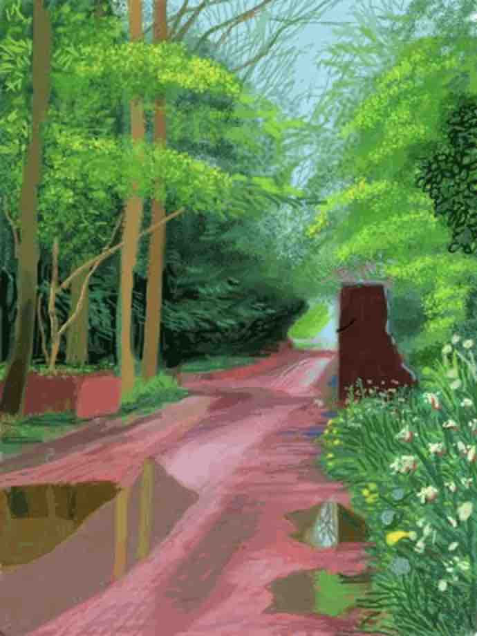 Buy David Hockney, The Arrival of Spring in Woldgate, East Yorkshire, 11 May 2011, iPad drawing