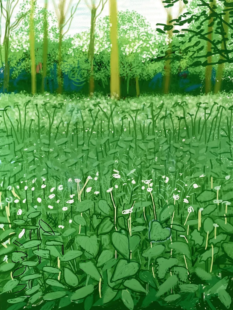 Buy or sell David Hockney, The Arrival of Spring in Woldgate, East Yorkshire, 6 May 2011, iPad drawing