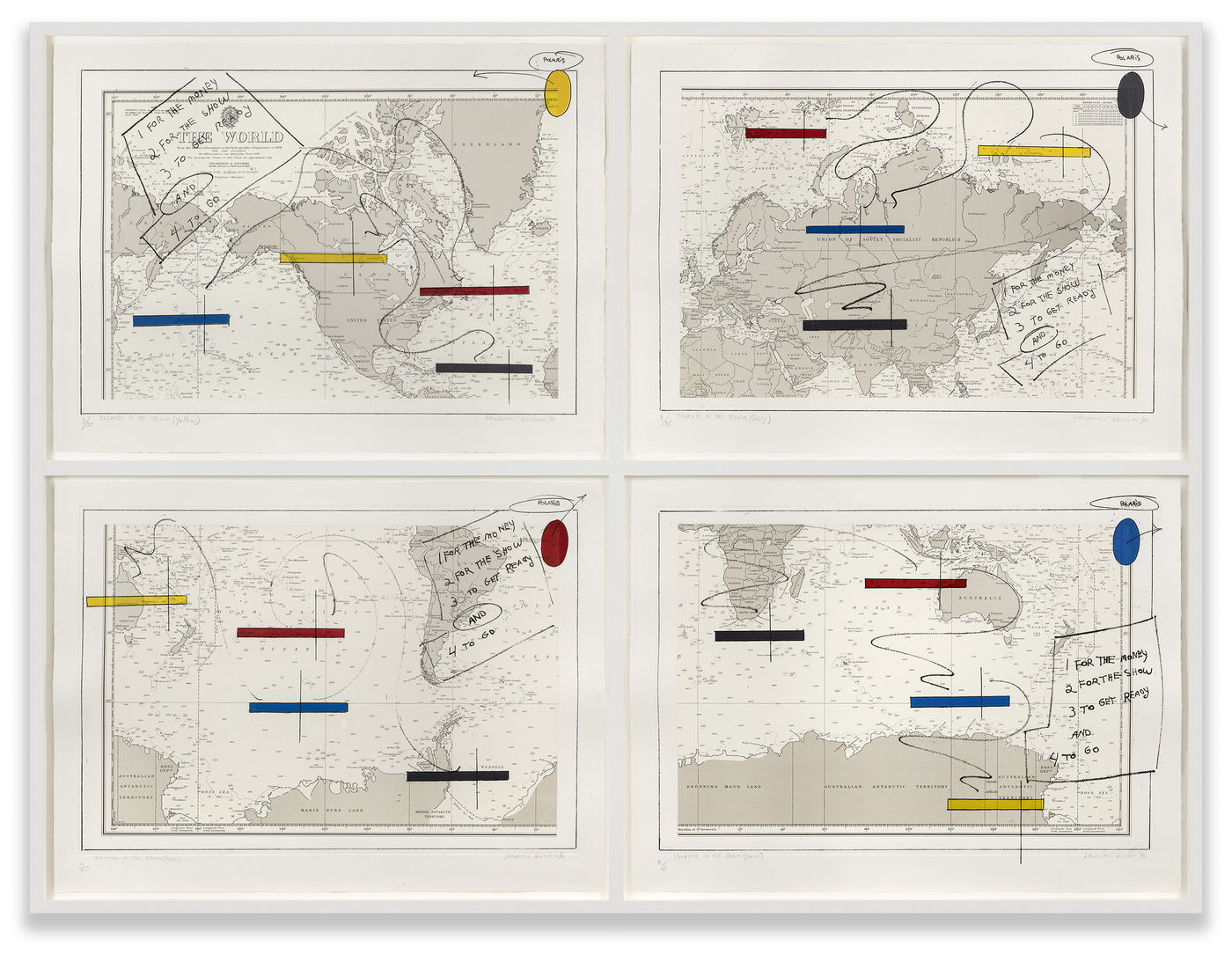 ISLANDS IN THE STORM, 1990, Lawrence Weiner