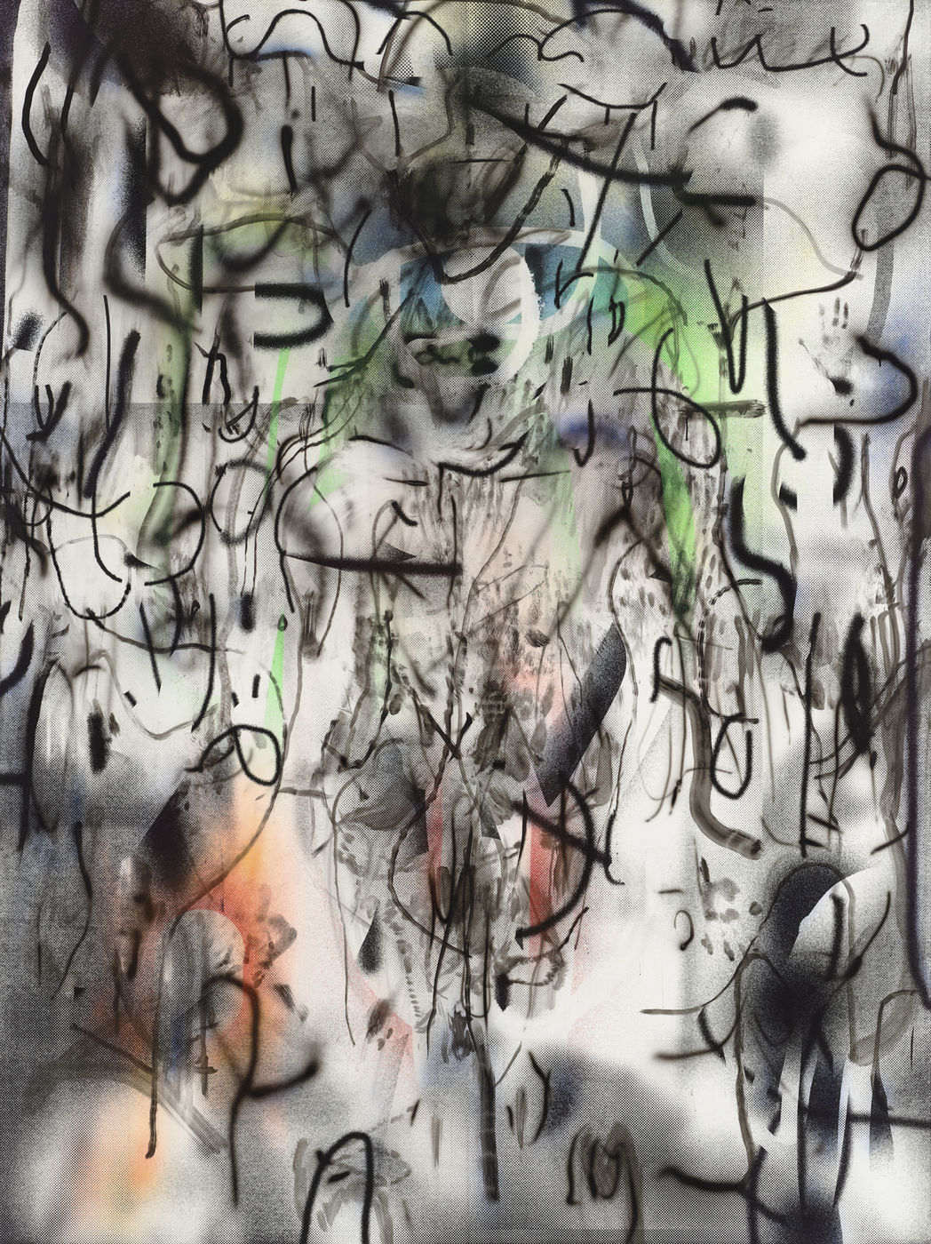 A colorful abstract artwork by Julie Mehretu